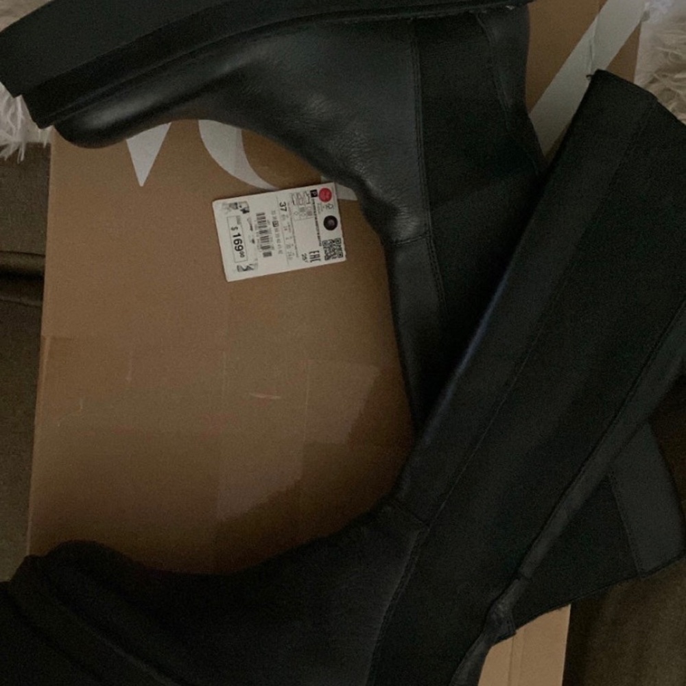 Zara lug sole boots